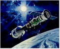 Robert McCall painting of Apollo-Soyuz