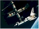 STS-71 and Mir Space Station undocking