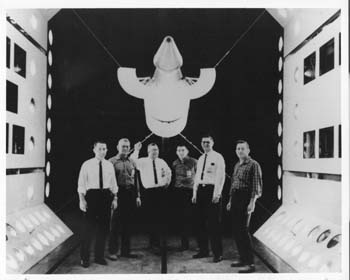 11/1963 – JSC Launch Escape System Carnard WT Test Team, Langley’s Transonic Dynamic Tunnel