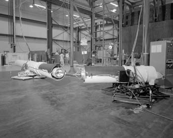 S66-41241.jpg - 1/3 Scale Apollo docking system development tests on air bearings