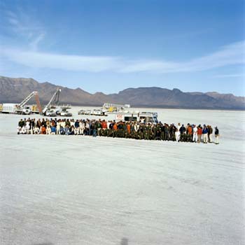 Northrup Strip (White Sands Space Harbor) convoy support operations personnel for STS-3 (the only STS mission to land at White Sands, March 30, 1982).
