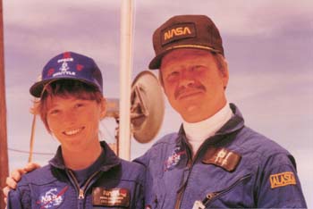 Astronaut Anna Fisher and Terry Slezak.
