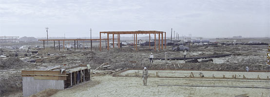 Construction of the Manned Spacecraft Center begins.