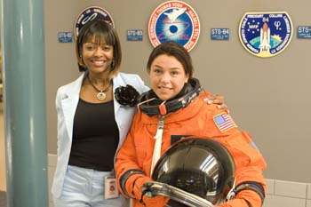 Rachel Ray and McDougle at the FCE Processing Building. 