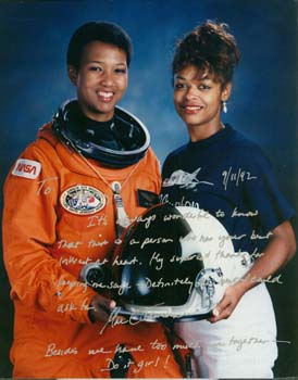 Mae Jemison and McDougle during her photo shoot