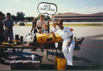McDougle supporting an Air Show with a suit display.