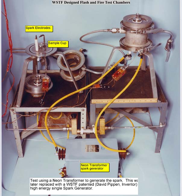 Basic flash and fire test system 