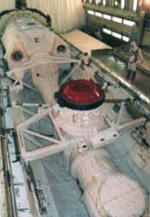Orbiter Docking System/Spacelab-Mir Module in Atlantis