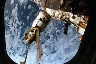 View of the Mir space station Spektr module