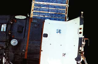 Detailed survey views of the Mir's Soyuz exterior